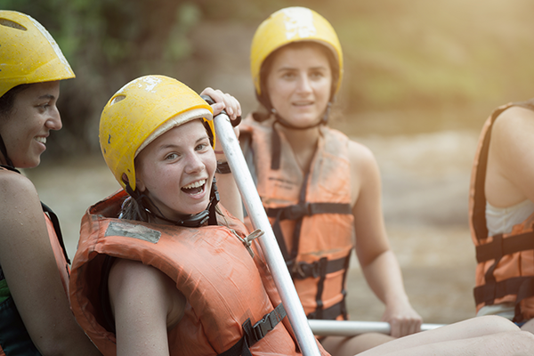 High School Students boating